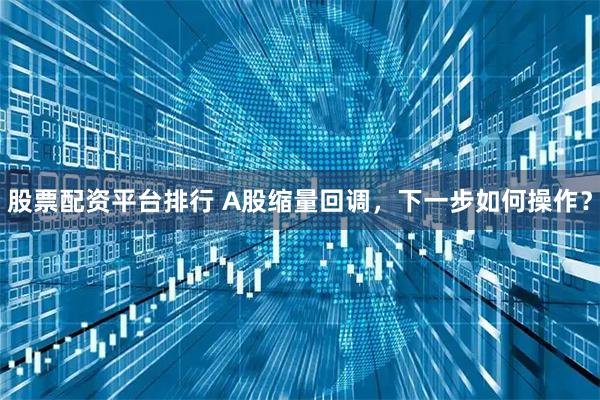 股票配资平台排行 A股缩量回调，下一步如何操作？